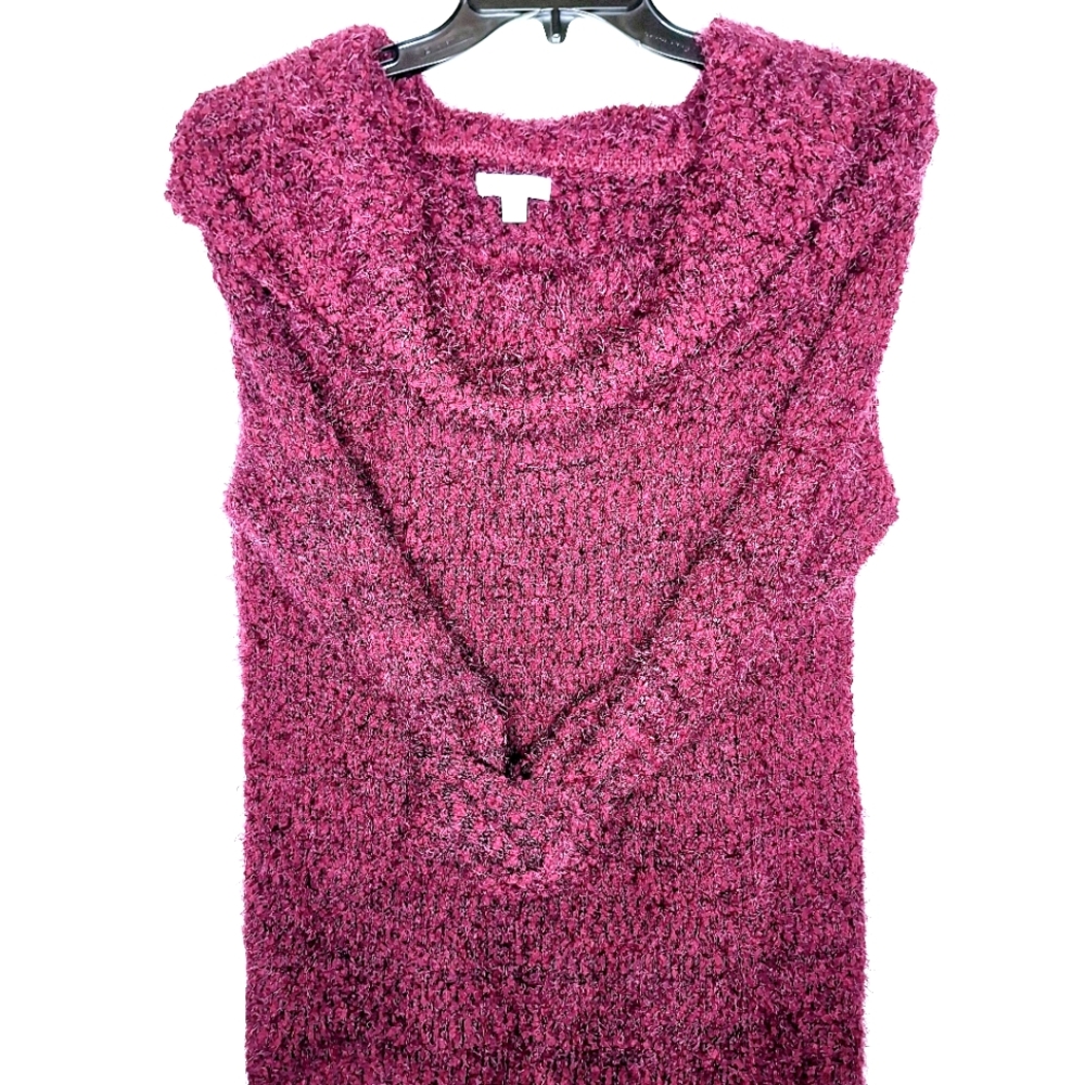 Lauren Conrad Brand"Cowl Neck And Lashes" Plus-Size Tunic Eyelash Sweater.